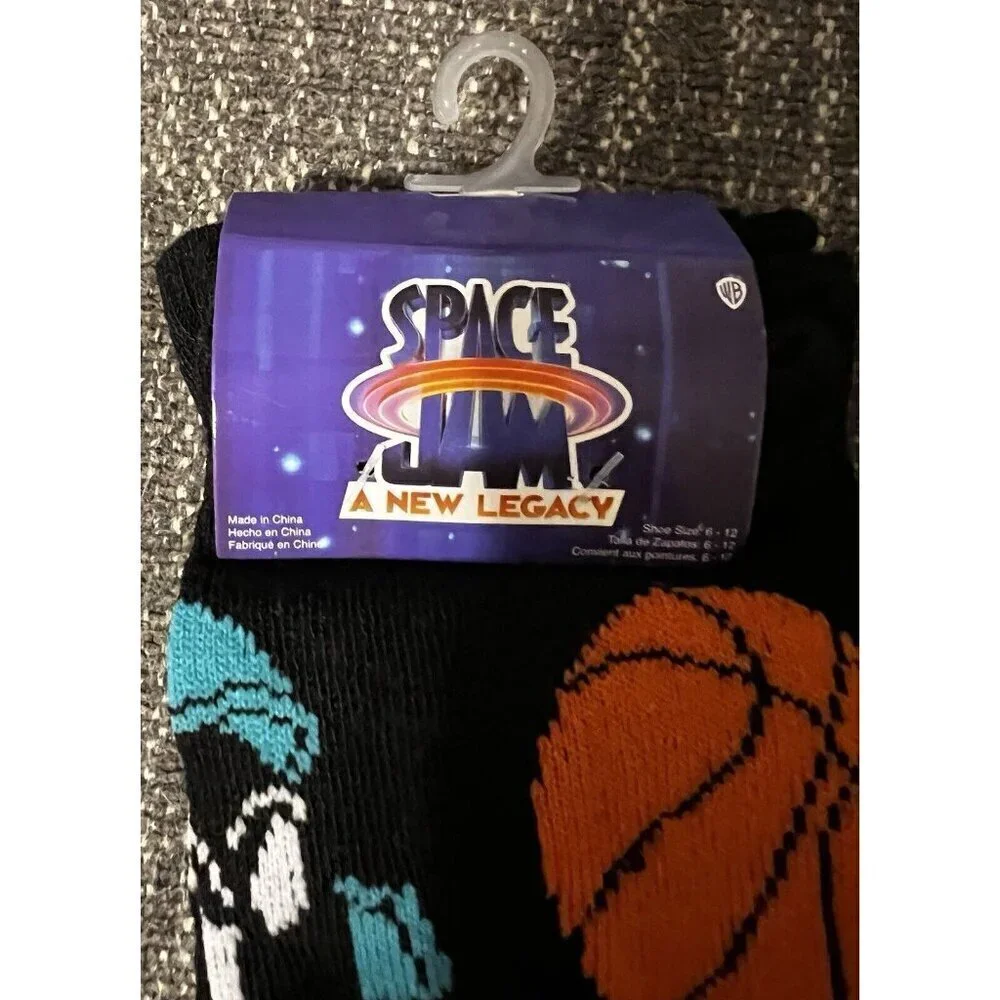 3 pair Of Space Jam A New Legacy Socks Size 6 -12 Each Pair Is Different